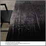 [thumbnail of Detail of table top of exhibition table. Resin on aluminum panel, Tord Boontje (23 October 2013)]